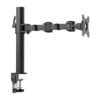 amazon basics Single Monitor Arm | Height Adjustable VESA Desk Mount with Cable Management, Full Motion Tilt and 360° Rotation, Fits 13–30 Inch Monitors (Steel, Black)