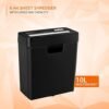 Amazon Basics 6-Sheet Strip Cut Paper & Credit Card Shredder, 10 Liter Waste Basket Capacity|for Office and Home Usage| 1 Year Brand Warranty