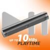amazon basics SB20R 20W Bluetooth Soundbar with 3600 mAh Battery | 2X Bass | Up to 10 hrs of Playback | Blue LED Lights | Bluetooth 5.3, Aux & USB Connectivity (Black)