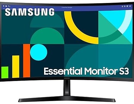 Samsung 27" (68.5cm) 100Hz Curved Monitor|1800R Curved Screen|100Hz|4ms|SRGB 95%|Ports-HDMI